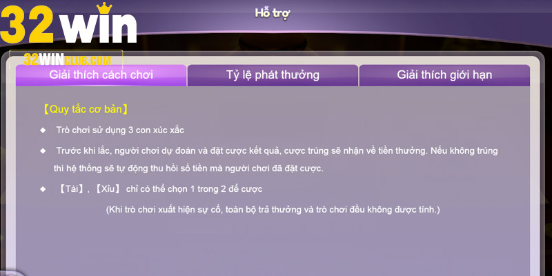 Luật chơi tài xỉu