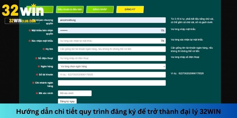 Đăng ký trở thành đại lý 32WIN đơn giản và vô cùng dễ dàng