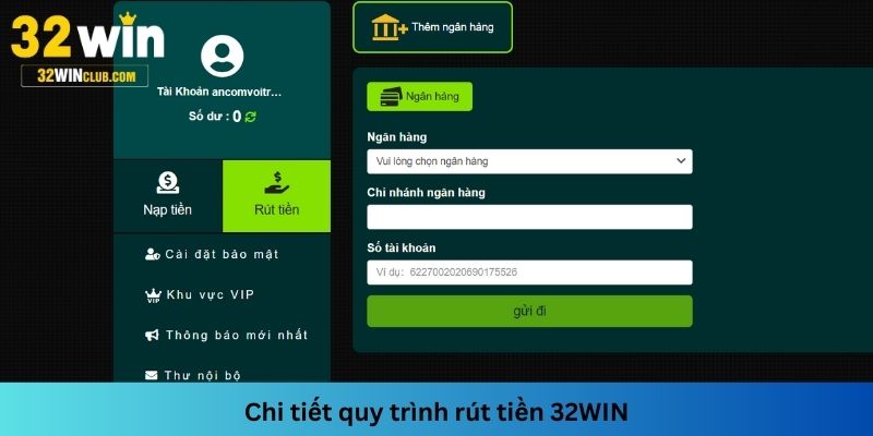 Quá trình rút tiền được thực hiện đơn giản chỉ với 6 bước dễ dàng
