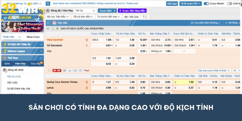 Sân chơi có tính đa dạng cao với độ kịch tính, hấp dẫn lớn