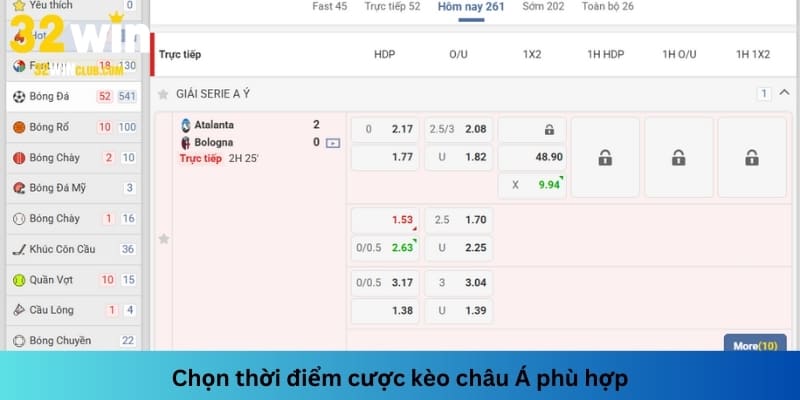 Anh em nên chọn thời điểm cược kèo châu Á thích hợp để tối ưu tỷ lệ thắng
