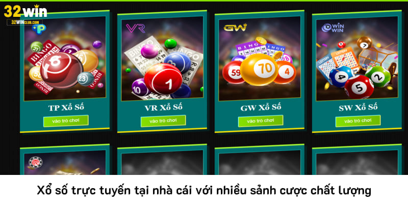 Xổ số trực tuyến tại nhà cái với nhiều sảnh cược chất lượng